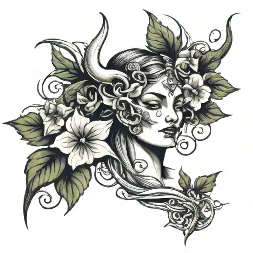 Feminine Demon In Morning Glory