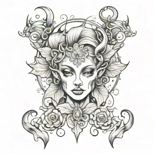 Feminine Demon In Morning Glory