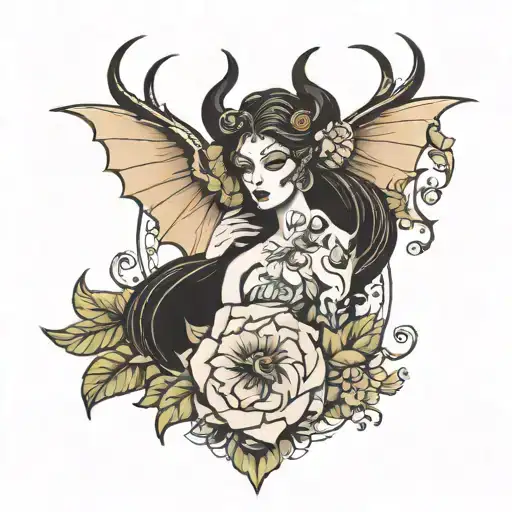 Feminine Demon In Morning Glory