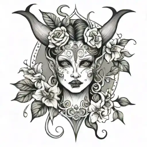 Feminine Demon In Morning Glory