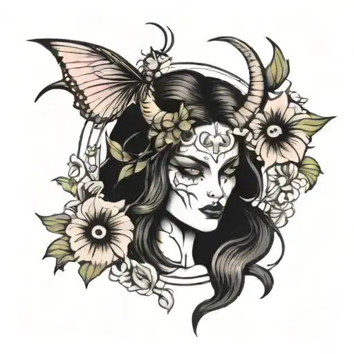 Feminine Demon In Morning Glory