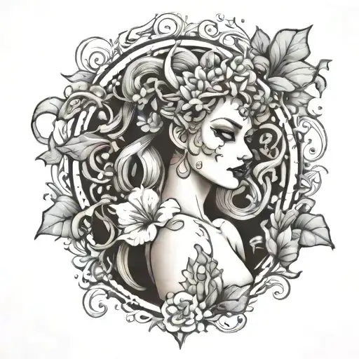 Feminine Demon In Morning Glory