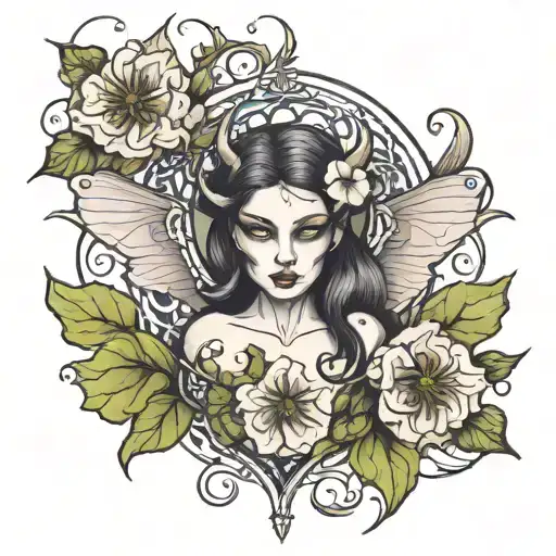 Feminine Demon In Morning Glory