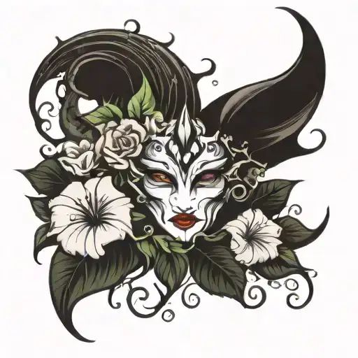 Feminine Demon In Morning Glory