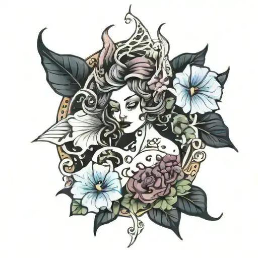 Feminine Demon In Morning Glory