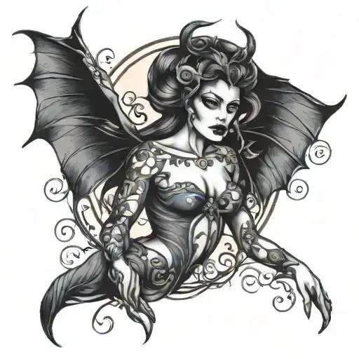 Feminine Demon In Morning Glory