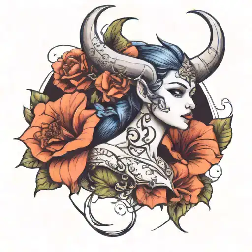 Feminine Demon In Morning Glory