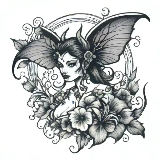 Feminine Demon In Morning Glory