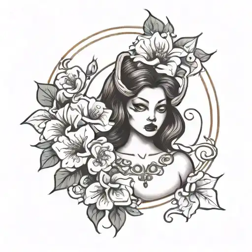 Feminine Demon In Morning Glory