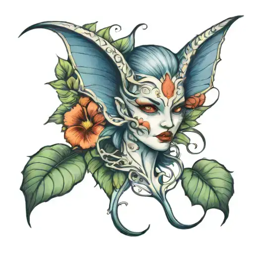 Feminine Demon In Morning Glory