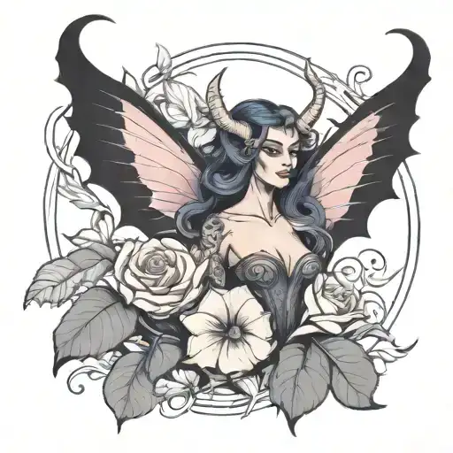 Feminine Demon In Morning Glory