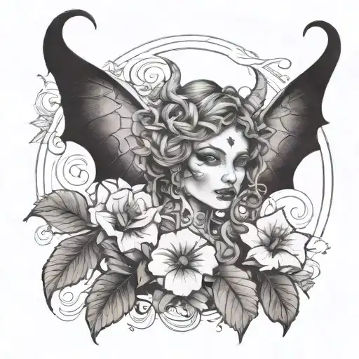 Feminine Demon In Morning Glory