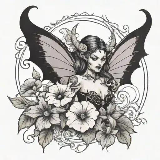 Feminine Demon In Morning Glory