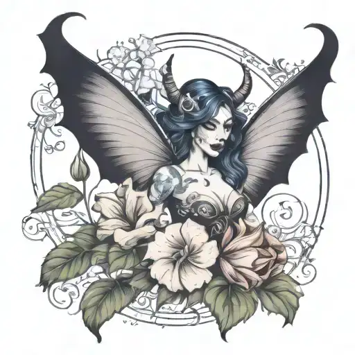 Feminine Demon In Morning Glory