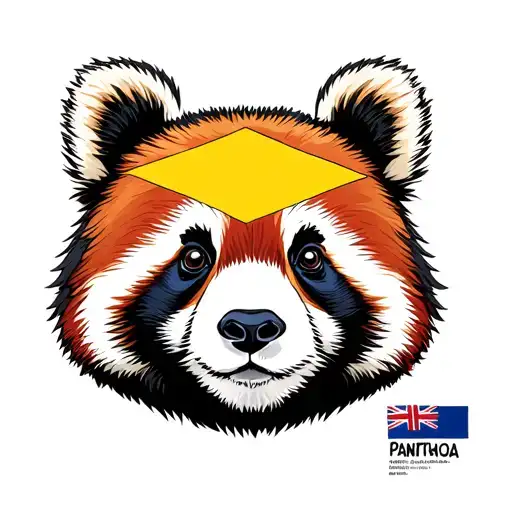 Panda With Colombian Flag Red Panda With Australian Flag