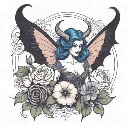 Feminine Demon In Morning Glory