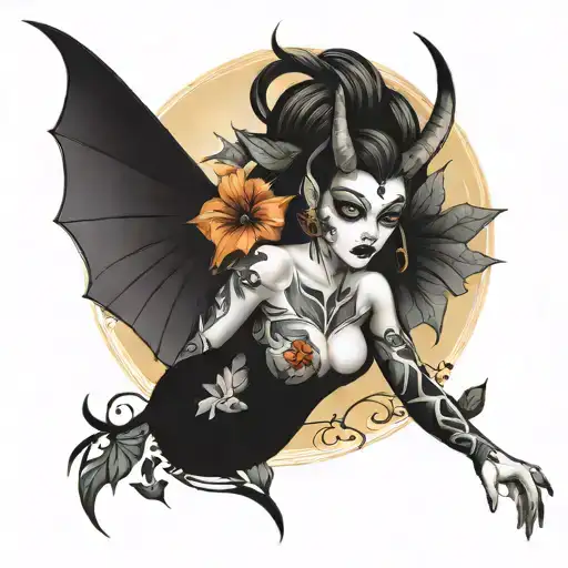 Feminine Demon In Morning Glory