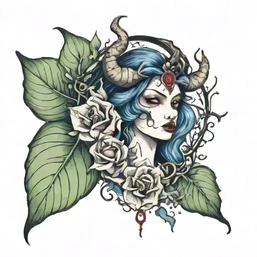 Feminine Demon In Morning Glory