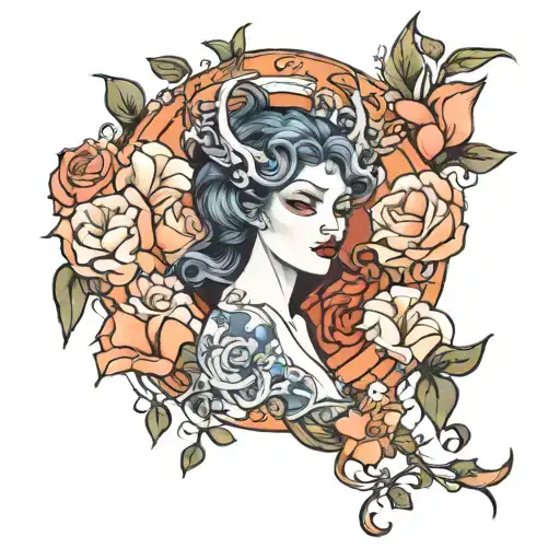 Feminine Demon In Morning Glory