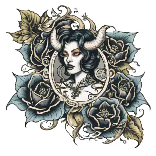 Feminine Demon In Morning Glory