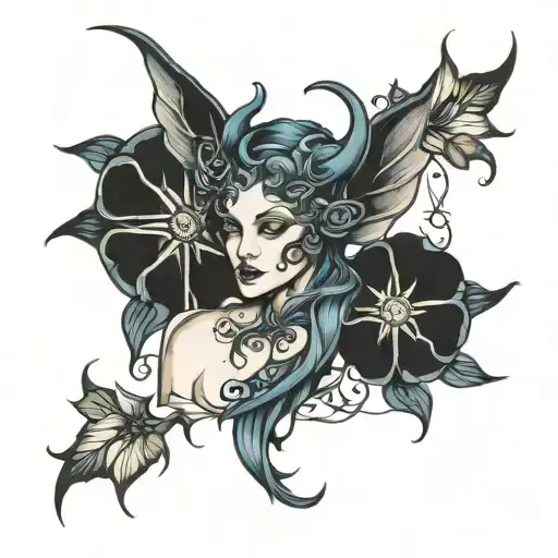 Feminine Demon In Morning Glory