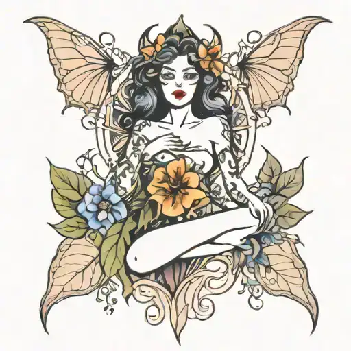 Feminine Demon In Morning Glory