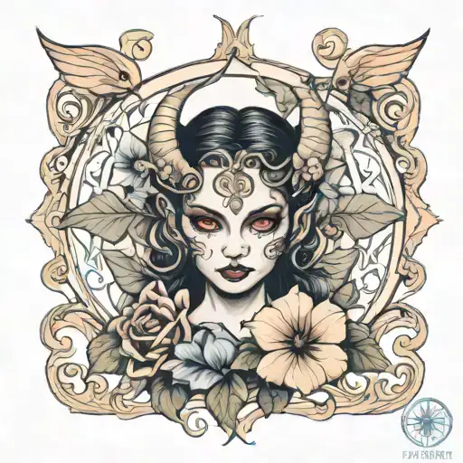 Feminine Demon In Morning Glory