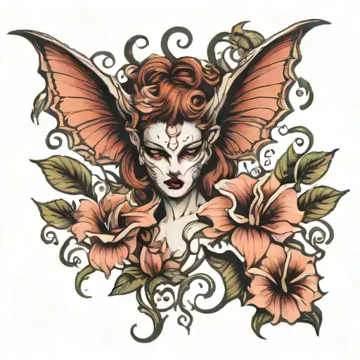 Feminine Demon In Morning Glory