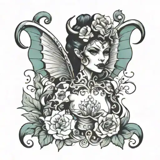 Feminine Demon In Morning Glory