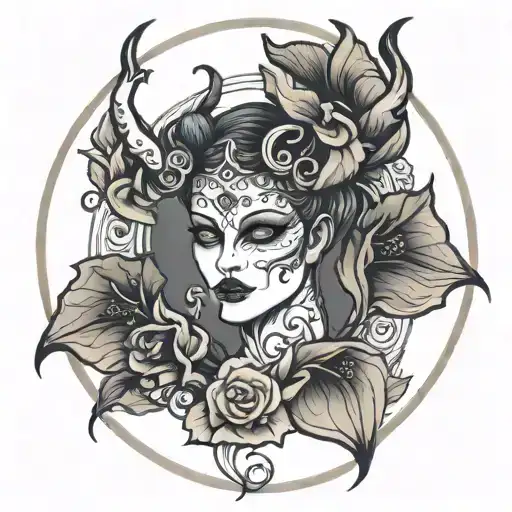 Feminine Demon In Morning Glory