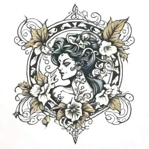 Feminine Demon In Morning Glory