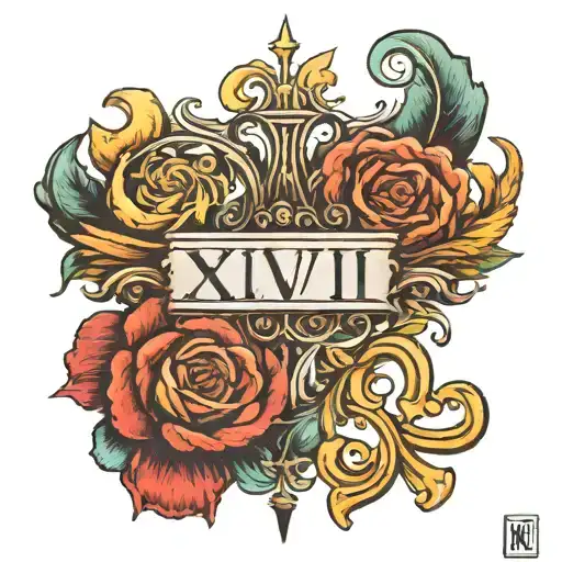 Xxviii Vii Mmxxiv Roman Numerals With Initals Jr Inside