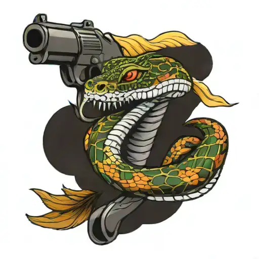 Gucci Snake With Gun