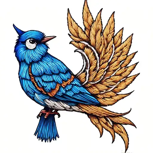 Bird Made Entirely Of Thread