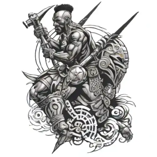 African Warrior Battle