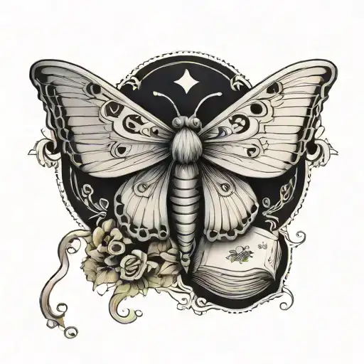 A Moth With A Semicolon Wing Design Flying Out Of A Book