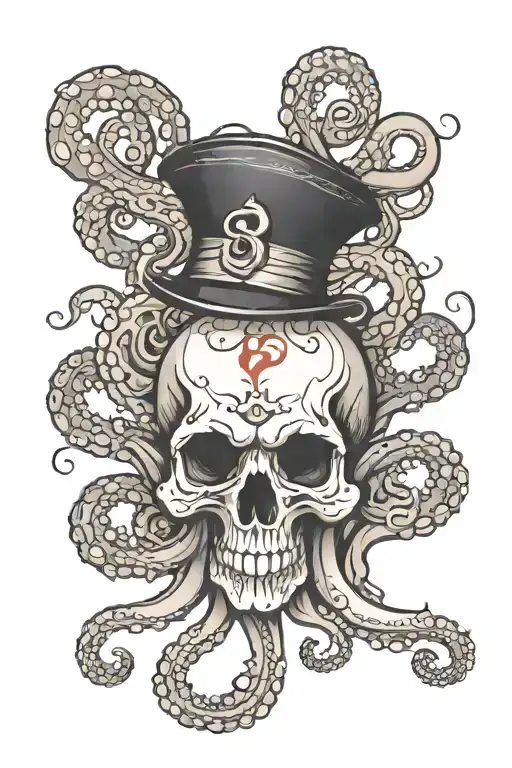 Skull And Octopus Wrapped