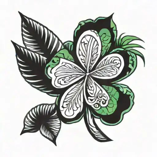 Shamrock And Palm Tree
