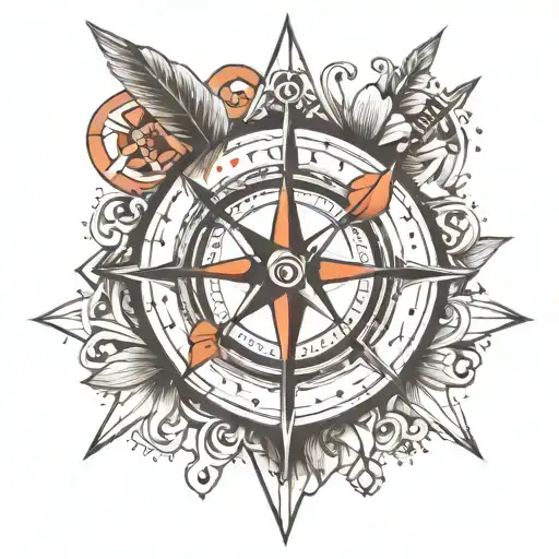 Compass Points To Heart