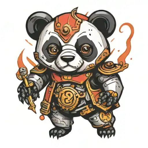 Superhero Robot Panda Bear
