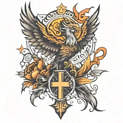 Phoenix On Cross