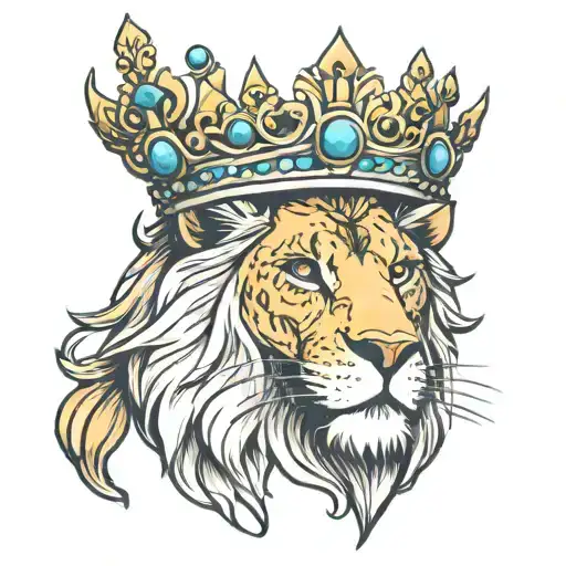 Lion Wearing A Crown
