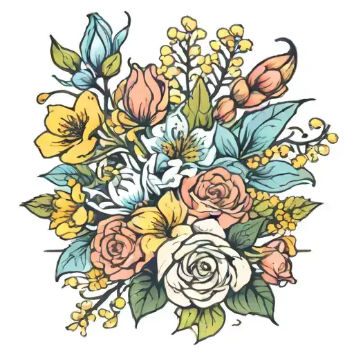 April And January Birth Flower Bouquet