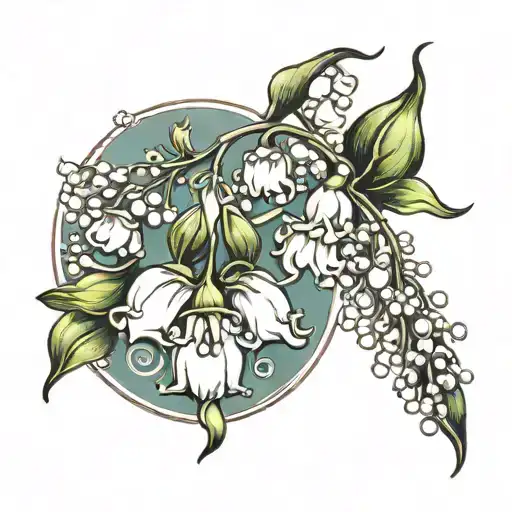 Lily Of The Valley Flower And Moon