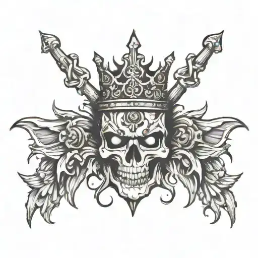 Cross Crown Demon Angel Love