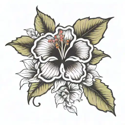 A Hibiscus Mixed With A Rose