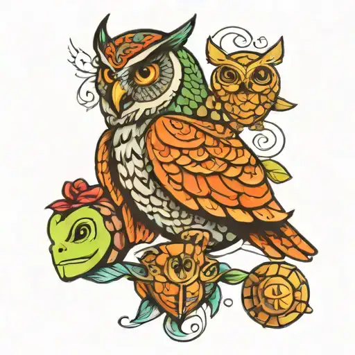 Owl And Turtle