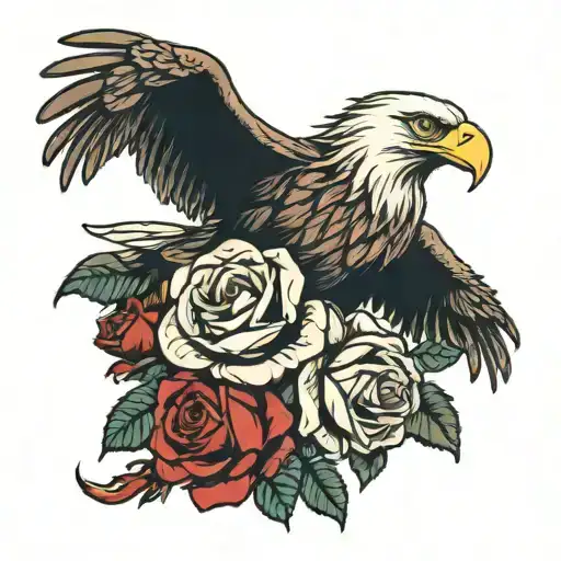 Eagle Rose And A Truck