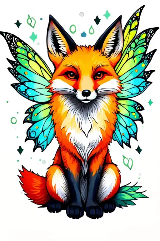 Fox With Fairy Wings Spread