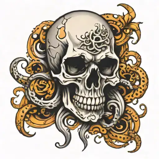 Skull And Octupus